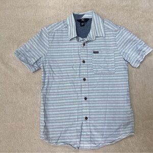 Volcom Boy’s Blue and White Striped Casual Shirt